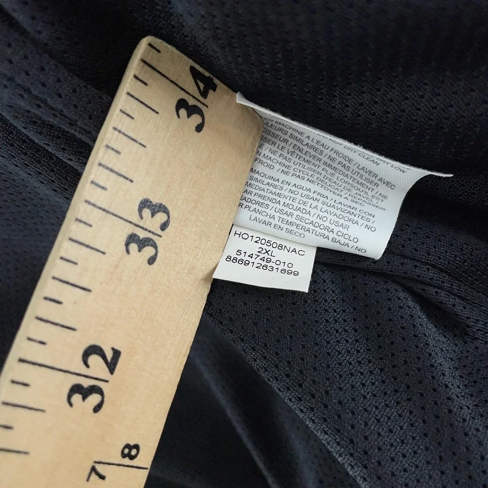 Nike Jordan Jacket Mens 2XL Black Red Windbreaker Full Zip‎ Mesh Lined Jumpman